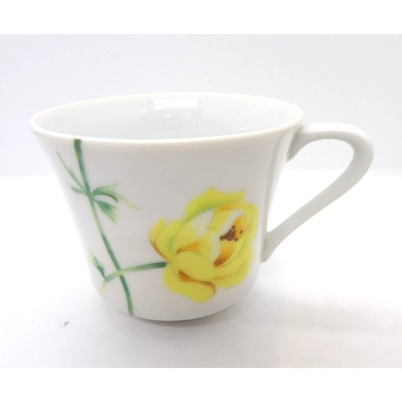 Vintage Yellow Rose Pattern Lunch Plate and Cup by Toscany set of 2 - Picture 5 of 7